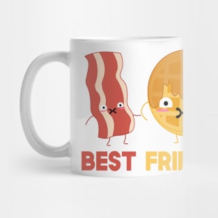 Bacon and Waffles Best Friends Matching Couple Mug